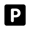 Symbol für Parkplatz in schwarz
